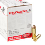 100 Rounds of .38 Spl Ammo by Winchester - 130gr FMJ
