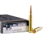 20 Rounds of 5.56x45 Ammo by Hornady BLACK - 75gr InterLock HD SBR