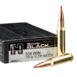 20 Rounds of .308 Win Ammo by Hornady BLACK - 168gr ELD Match