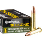 20 Rounds of .360 Buckhammer Ammo by Remington Subsonic - 250gr Bonded HP