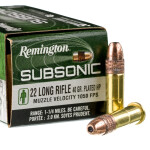 50 Rounds of .22 LR Ammo by Remington Subsonic - 40gr CPHP