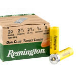 250 Rounds of 20ga Ammo by Remington Gun Club - 7/8 ounce #8 shot