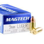 50 Rounds of 9mm Ammo by Magtech - 124gr JSP
