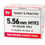 1000 Rounds of 5.56x45 Ammo by Winchester USA - 55gr FMJ M193