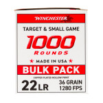 1000 Rounds of .22 LR Ammo by Winchester USA - 36gr CPHP