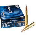 20 Rounds of 30-06 Springfield Ammo by Federal Power-Shok - 180gr SP