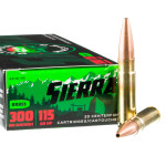 200 Rounds of .300 AAC Blackout Ammo by Sierra Outdoor Master - 115gr HP