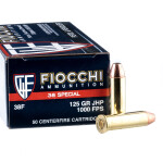 1000 Rounds of .38 Special Ammo by Fiocchi - 125gr JHP