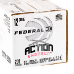 200 Rounds of 12ga Ammo by Federal Action Shotgun - 1 1/8 ounce #7 1/2 shot