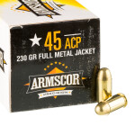 100 Rounds of .45 ACP Ammo by Armscor - 230gr FMJ