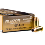 500 Rounds of .45 ACP Ammo by Blazer Brass - 230gr JHP