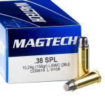 1000 Rounds of .38 Spl Ammo by Magtech - 158gr LSWC