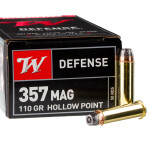 50 Rounds of .357 Mag Ammo by Winchester W Defense - 110gr JHP