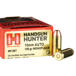 20 Rounds of 10mm Ammo by Hornady Handgun Hunter - 135gr MonoFlex