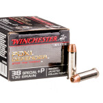 200 Rounds of .38 Spl +P Ammo by Winchester Defender - 130gr JHP