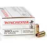 50 Rounds of .380 ACP Ammo by Winchester - 95gr JHP