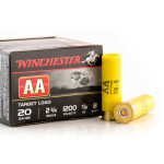 25 Rounds of 20ga 2-3/4" Ammo by Winchester - 7/8 ounce #8 shot