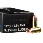 1000 Rounds of 9mm Ammo by Igman - 147gr FMJ