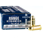 1000 Rounds of .32 ACP Ammo by Fiocchi - 73gr FMJ