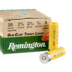 25 Rounds of 20ga Ammo by Remington Gun Club - 7/8 ounce #9 shot