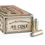 50 Rounds of .45 Long Colt Ammo by Black Hills Authentic Cowboy Action - 250gr RNFP