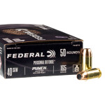 50 Rounds of .40 S&W Ammo by Federal Punch - 165gr JHP