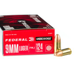 50 Rounds of 9mm Ammo by Federal American Eagle - 124gr FMJ