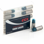 10 Rounds of 9mm Ammo by CCI - 53gr #12 shot