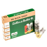 10 Rounds of 12ga 9P Ammo by Sellier & Bellot -  00 Buck