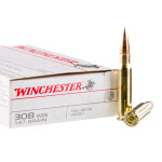 200 Rounds of .308 Win Ammo by Winchester USA - 147gr FMJ