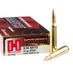 200 Rounds of 5.56x45 Ammo by Hornady Superformance Match - 75gr HPBT