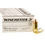 50 Rounds of 9mm Ammo by Winchester - 124gr FMJ