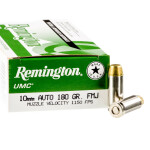 50 Rounds of 10mm Ammo by Remington - 180gr MC