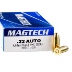 50 Rounds of .32 ACP Ammo by Magtech - 71gr FMJ