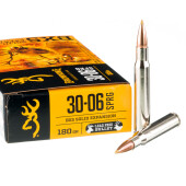20 Rounds of 30-06 Springfield Ammo by Browning BXS Copper Expansion - 180gr Polymer Tipped