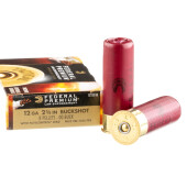 5 Rounds of 12ga Ammo by Federal LE with FliteControl Wad-  00 Buck 8 Pellets