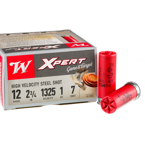 25 Rounds of Bulk 12ga Ammo by Winchester - 1 ounce #7 Shot (Steel)
