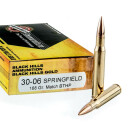 20 Rounds of 30-06 Springfield Ammo by Black Hills Gold - 168gr Match HPBT