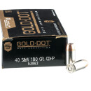 1000 Rounds of .40 S&W Ammo by Speer Gold Dot - 180gr JHP