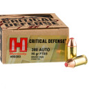 250 Rounds of .380 ACP Ammo by Hornady Critical Defense - 90gr JHP