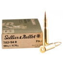 20 Rounds of 7.62x54r Ammo by Sellier & Bellot - 180gr FMJ