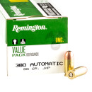 100 Rounds of .380 ACP Ammo by Remington - 88gr JHP