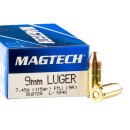 1000 Rounds of 9mm Ammo by Magtech - 115gr FMJ