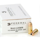 1000 Rounds of 9mm Ammo by Federal - 115gr JHP HI-SHOK