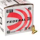 400 Rounds of .40 S&W Ammo by Federal Champion - 180gr FMJ