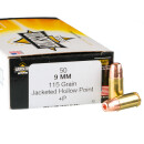 1000 Rounds of 9mm +P Ammo by Armscor USA - 115gr JHP